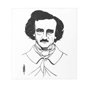 Portrait von Edgar Allan Poe Notizblock
