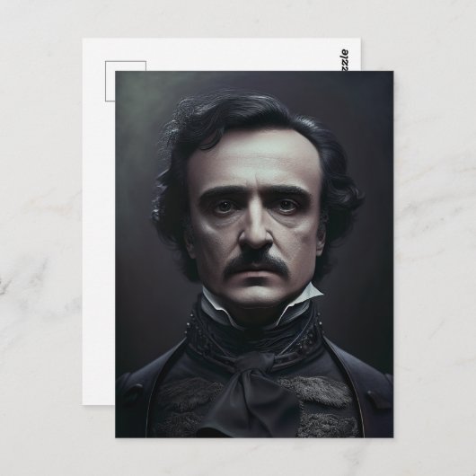 Portrait von Edgar Allan Poe Postcard Postkarte (Vorne/Hinten)
