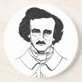 Portrait von Edgar Allan Poe Sandstein Untersetzer (Vorne)