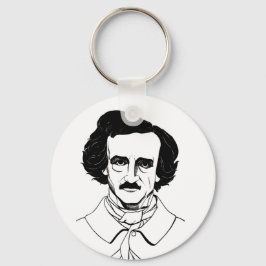 Portrait von Edgar Allan Poe Schlüsselanhänger