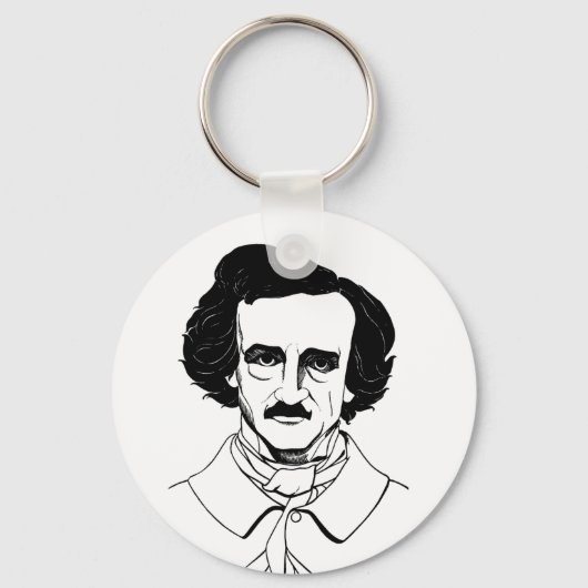 Portrait von Edgar Allan Poe Schlüsselanhänger (Vorderseite)