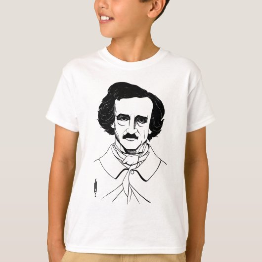 Portrait von Edgar Allan Poe T-Shirt (Vorderseite)