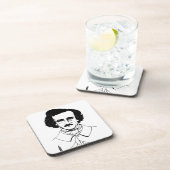 Portrait von Edgar Allan Poe Untersetzer (Rechte Seite)