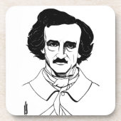 Portrait von Edgar Allan Poe Untersetzer (Vorderseite)