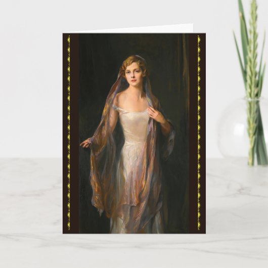 Portrait von Edith Hope Iselin Dankeskarte (Vorderseite)