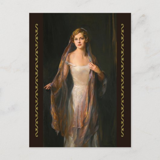 Portrait von Edith Hope Iselin Postkarte (Vorderseite)