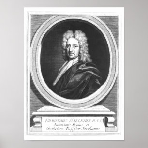 Portrait von Edmond Halley Poster