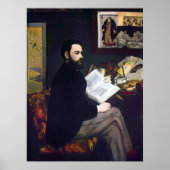 Portrait von Edouard Manet über Emile Zola Poster (Vorne)