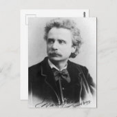 Portrait von Edvard Grieg Postcard Postkarte (Vorne/Hinten)