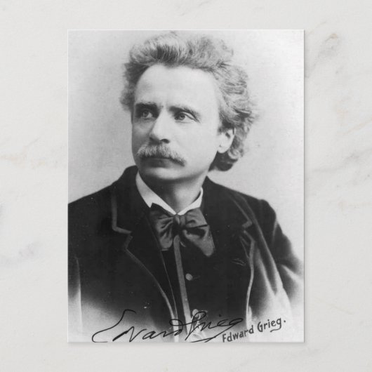 Portrait von Edvard Grieg Postcard Postkarte (Vorderseite)