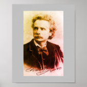 Portrait von Edvard Grieg Poster (Vorne)