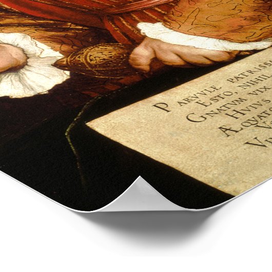 Portrait von Edward VI als Kind, c.1538 Poster (Ecke)