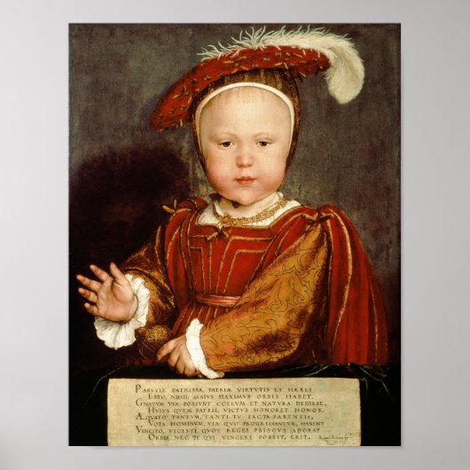 Portrait von Edward VI als Kind, c.1538 Poster (Vorne)