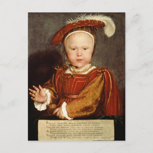 Portrait von Edward VI als Kind, c.1538 Postkarte (Vorderseite)