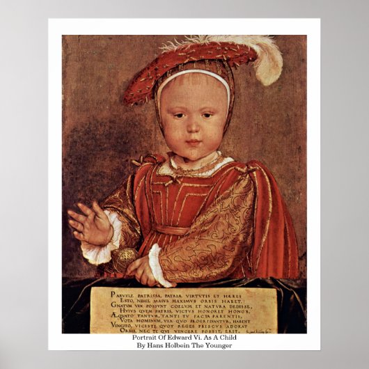Portrait von Edward Vi. Als Kind Poster (Vorne)