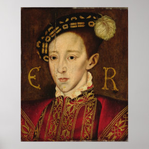 Portrait von Edward VI Poster