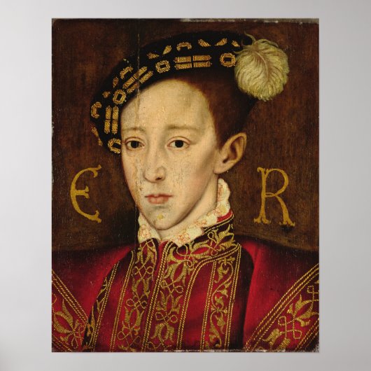 Portrait von Edward VI Poster (Vorne)
