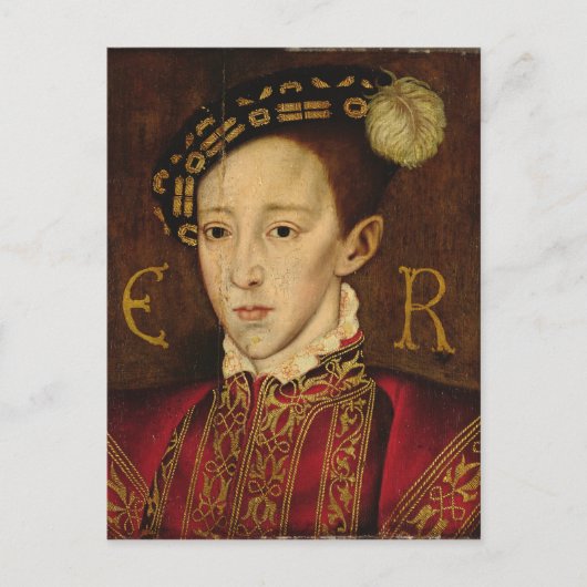 Portrait von Edward VI Postkarte (Vorderseite)