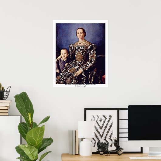 Portrait von Eleonora di Toledo von Bronzino Angel Poster (Heimbüro)