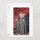 Portrait von Elisabeth von Frankreich (1602-44) To Postkarte (Vorne/Hinten)