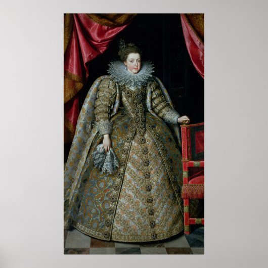 Portrait von Elisabeth von Frankreich 1615 Poster (Vorne)