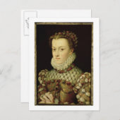 Portrait von Elisabeth von Österreich (1554-1992) Postkarte (Vorne/Hinten)