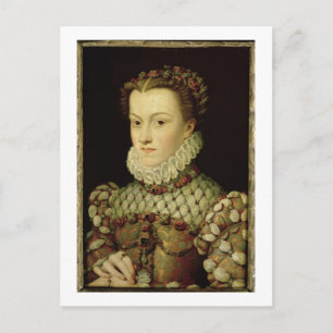 Portrait von Elisabeth von Österreich (1554-1992)  Postkarte
