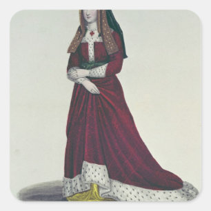 Portrait von Elisabeth von York, 1841 Quadratischer Aufkleber