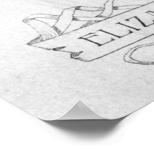 Portrait von Elizabeth Barrett Browning Poster (Ecke)