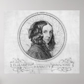 Portrait von Elizabeth Barrett Browning Poster (Vorne)