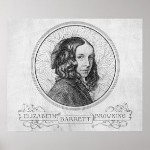 Portrait von Elizabeth Barrett Browning Poster