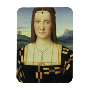 Portrait von Elizabeth Gonzaga, c.1504 (Öl auf Sch Magnet