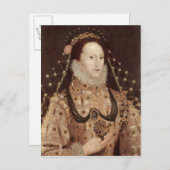 Portrait von Elizabeth I c.1575-80 Postkarte (Vorne/Hinten)