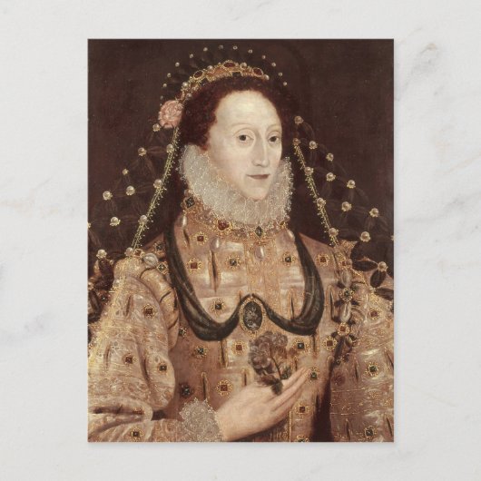 Portrait von Elizabeth I c.1575-80 Postkarte (Vorderseite)