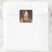 Portrait von Elizabeth I c.1575-80 Quadratischer Aufkleber (Tasche)