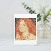 Portrait von Elizabeth Siddal (1834-62), 1860 (rot Postkarte (Stehend Vorderseite)