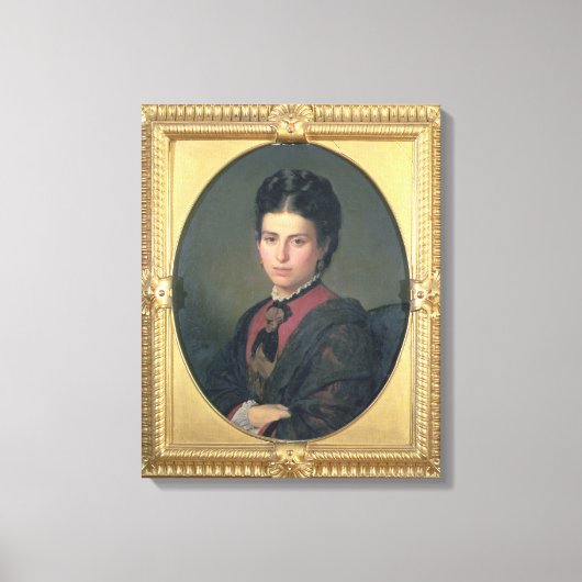 Portrait von Emilia Sampieri, 1870 (Öl auf Leinwan Leinwanddruck (Vorderseite)