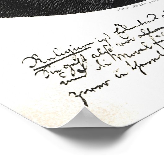 Portrait von Emmanuel Kant Poster (Ecke)