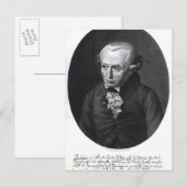 Portrait von Emmanuel Kant Postkarte (Vorne/Hinten)