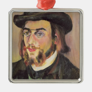 Portrait von Erik Satie c.1892 Silbernes Ornament