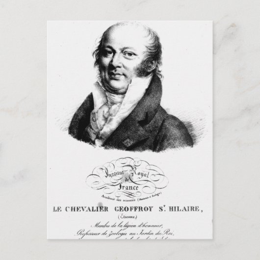 Portrait von Etienne Geoffroy Saint-Hilaire Postkarte (Vorderseite)