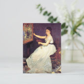 Portrait von Eva Gonzales Postkarte (Stehend Vorderseite)