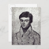 Portrait von Evariste Galois Postkarte (Vorne/Hinten)