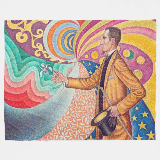 Portrait von Felix Feneon, Signac Fleecedecke (Vorderseite (Horizontal))