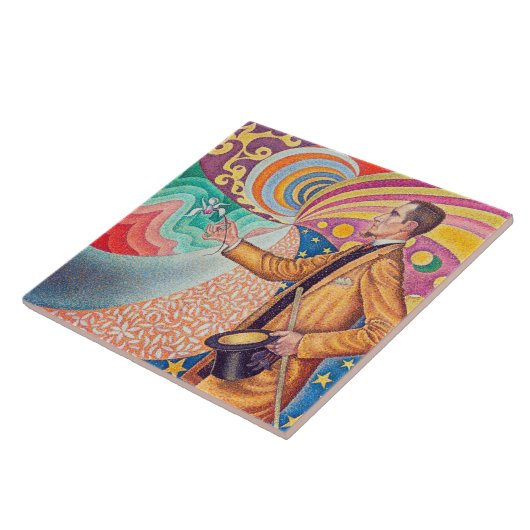 Portrait von Felix Feneon, Signac Fliese (Seite)