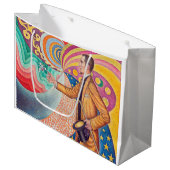 Portrait von Felix Feneon, Signac Große Geschenktüte (Vorderseite Schrägansicht)