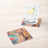 Portrait von Felix Feneon, Signac Rechteckiger Pappuntersetzer (Vor Ort)