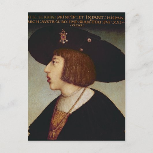 Portrait von Ferdinand I., Kaiser von Heiligen Röm Postkarte (Vorderseite)