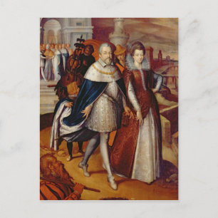 Portrait von Ferdinand I. und seinem Nichte Postkarte