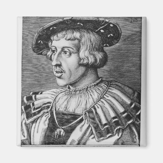 Portrait von Ferdinand I. von Habsburg, 1531 Magnet (Vorne)